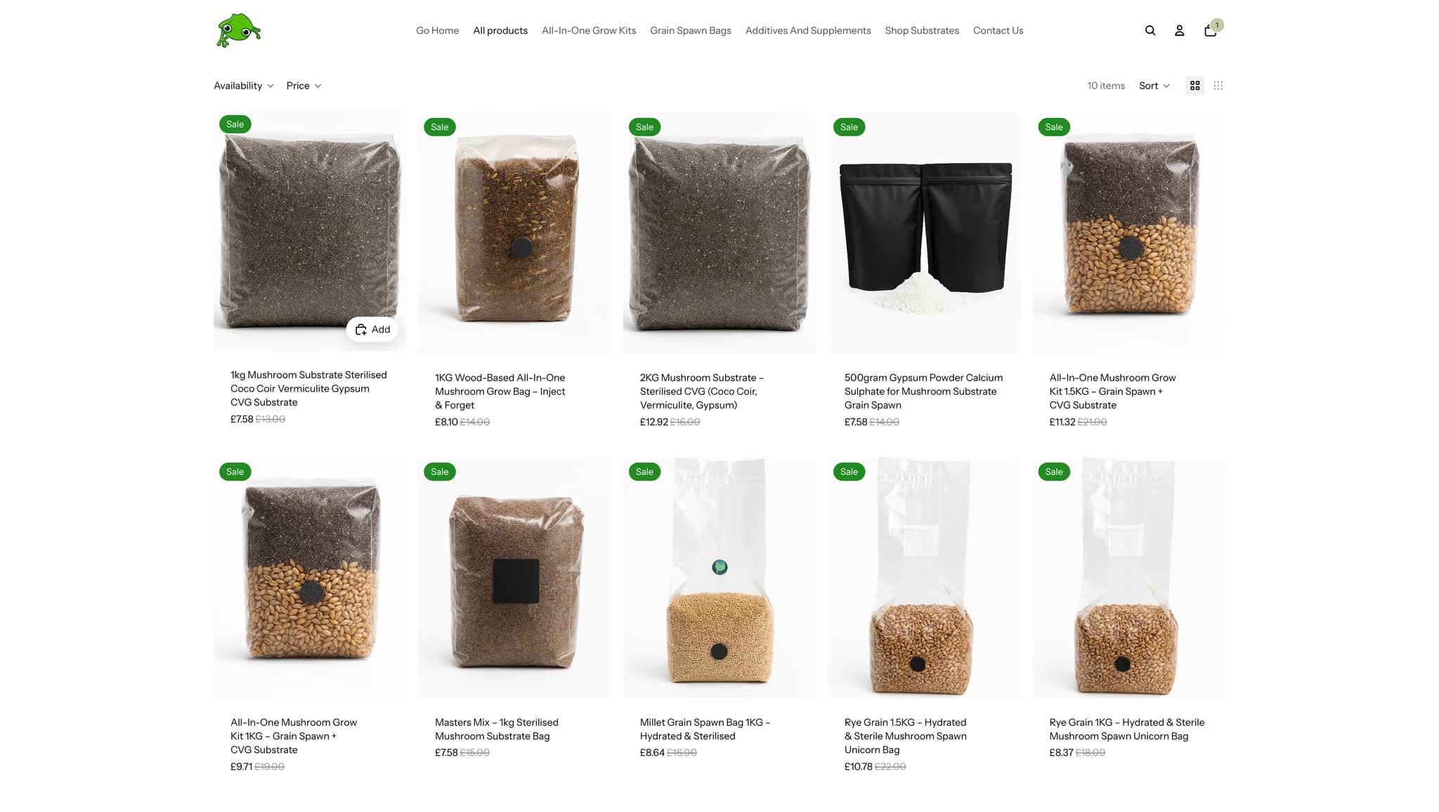 MycoFrog - Desktop View